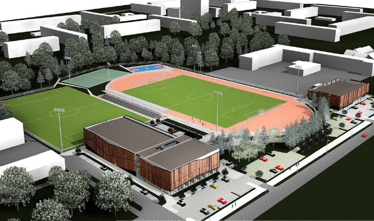 Klaipėdos futbolo mokyklos vizualizacija