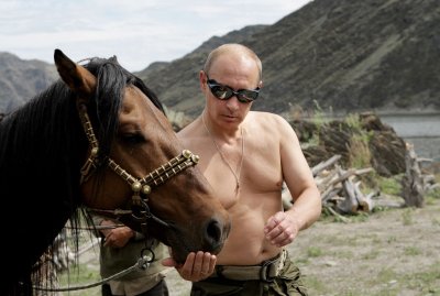 V. Putinas su žirgu