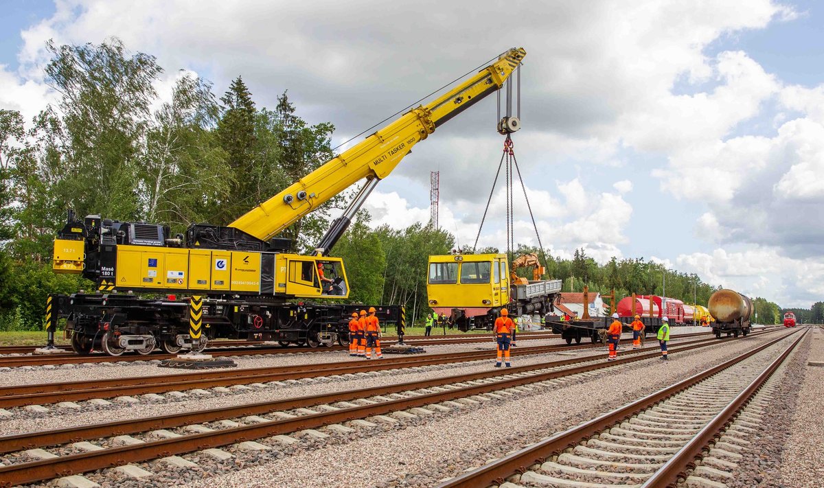 Lietuviai ir lenkai pirmą kartą surengė geležinkelių avarijos mokymus