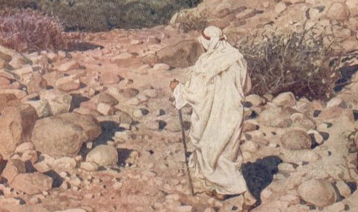 „Jėzaus gundymas kalnuose“, Williamas Hole‘as, 1908 m.