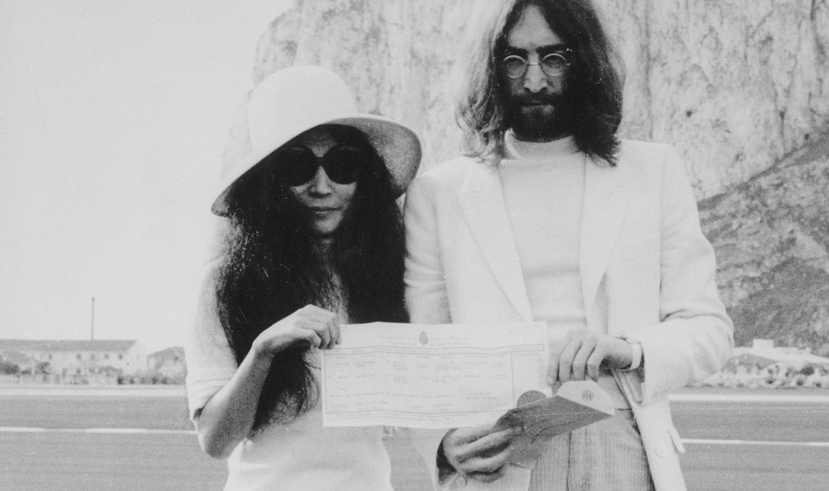 Yoko Ono vestuvės su Johnu Lennonu