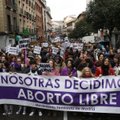 Tūkstančiai žmonių Madride išėjo į gatves dėl abortų