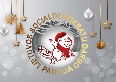 Lietuvos socialdemokratų darbo partijos kalėdinis atvirukas