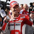 MotoGP: trasos rekordą pagerinęs A. Dovizioso startuos iš „pole“ pozicijos