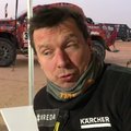 Po devinto Dakaro greičio ruožo finišo Juknevičius keiksnojosi: praleidome į priekį tris fūras