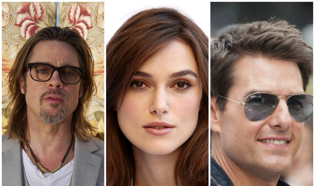 Bradas Pittas, Keira Knightley, Tomas Cruise`as