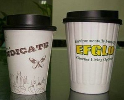 Biodegraduojančių medžiagų puodeliai
