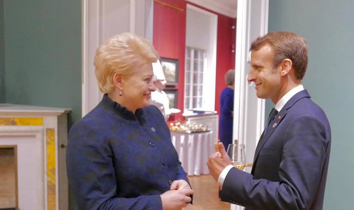 Dalia Grybauskaitė and Emmanuel Macron