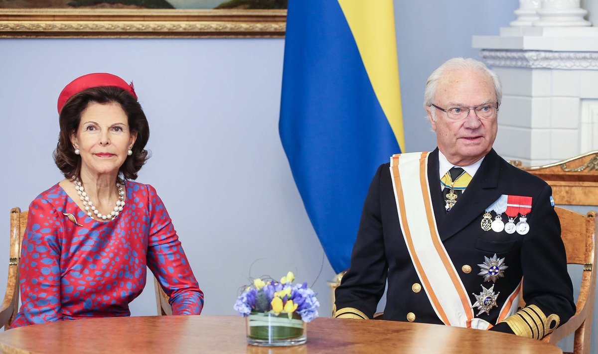 Švedijos karalienė Silvija ir karalius Karlas XVI Gustavas
