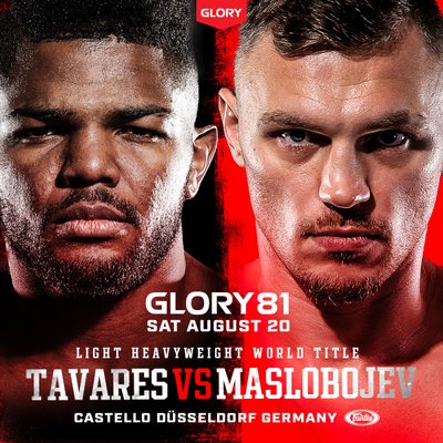 Luisas Tavaresas, Sergejus Maslobojevas / FOTO: Glory Kickboxing