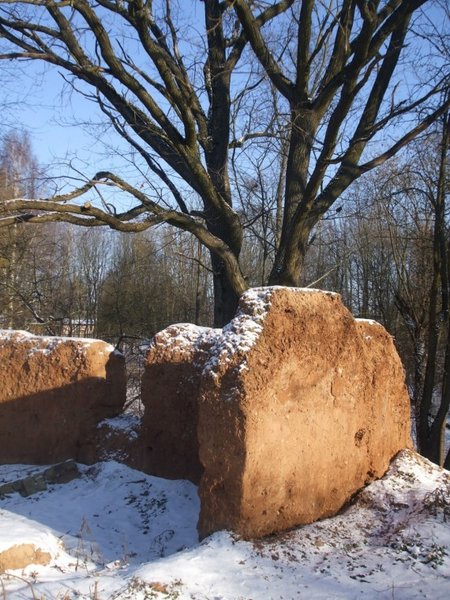 Įvairiose Lietuvos vietose išlikusios molinės statybos fragmentai 