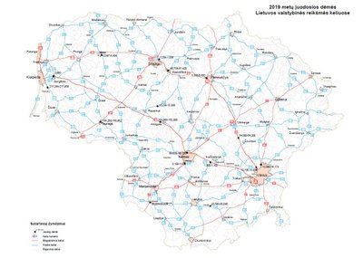 Lietuvos "juodųjų dėmių" žemėlapis 2019 m.