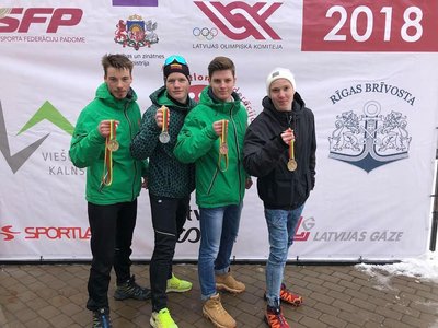 Nikita Romanovas, Linas Banys, Jokūbas Mačkinė, Maksimas Fominas / Foto: Biatlono federacija