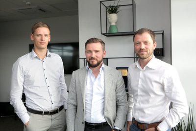 Bendrovės „Voltas IT“ įkūrėjai: Martynas Šileika, broliai Aivaras ir Edvardas Astrauskai.