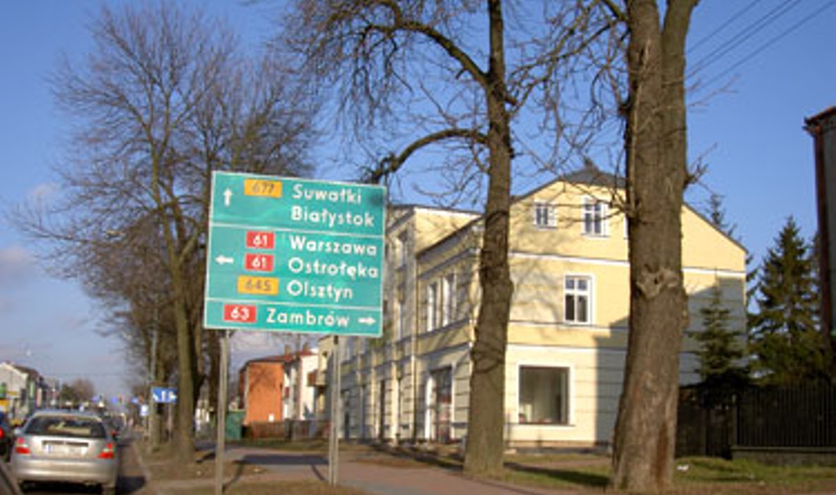 Kelio ženklas Lenkijoje.