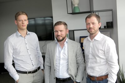Bendrovės „Voltas IT“ įkūrėjai: Martynas Šileika, broliai Aivaras ir Edvardas Astrauskai.