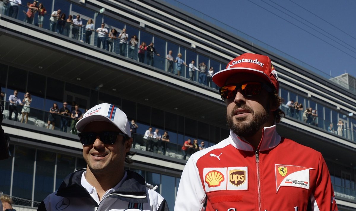 Felipe Massa ir Fernando Alonso