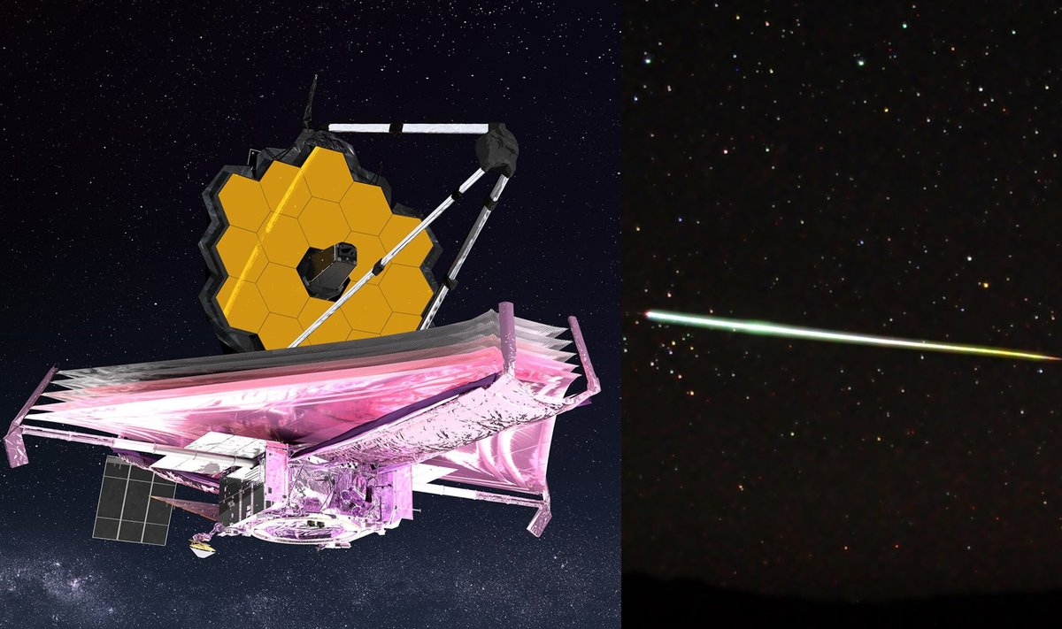 Jameso Webbo kosminis teleskopas susidūrė su mikrometeoroidu. Asociatyvi nuotr.