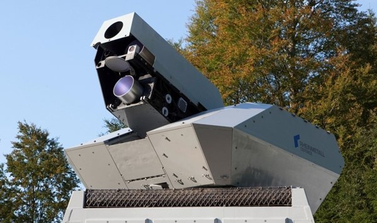 Vokiečių kompanija "Rheinmetall" išbandė didelės energijos lazerinį ginklą