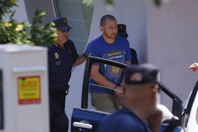 Stepanas Černoveckis suimamas Ispanijoje / Marc Marti (Diaridegirona) nuotr.