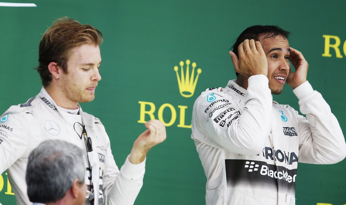 Nico Rosbergas ir Lewisas Hamiltonas