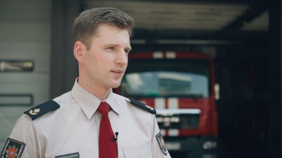 Priešgaisrinės apsaugos ir gelbėjimo departamento Valstybinės priešgaisrinės priežiūros valdybos Valstybinės priešgaisrinės priežiūros organizavimo skyriaus viršininkas Aurimas Gudžiauskas