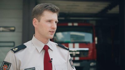 Priešgaisrinės apsaugos ir gelbėjimo departamento Valstybinės priešgaisrinės priežiūros valdybos Valstybinės priešgaisrinės priežiūros organizavimo skyriaus viršininkas Aurimas Gudžiauskas