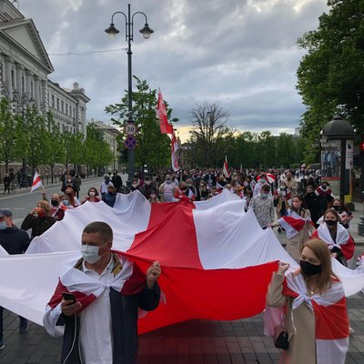 Акция солидарности в Вильнюсе