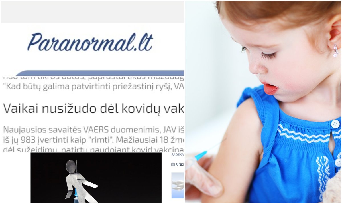 Agresyviai melagienas kuriantis portalas ėmė publikuoti išgalvotas istorijas apie vaikų savižudybes dėl COVID-19 vakcinų.