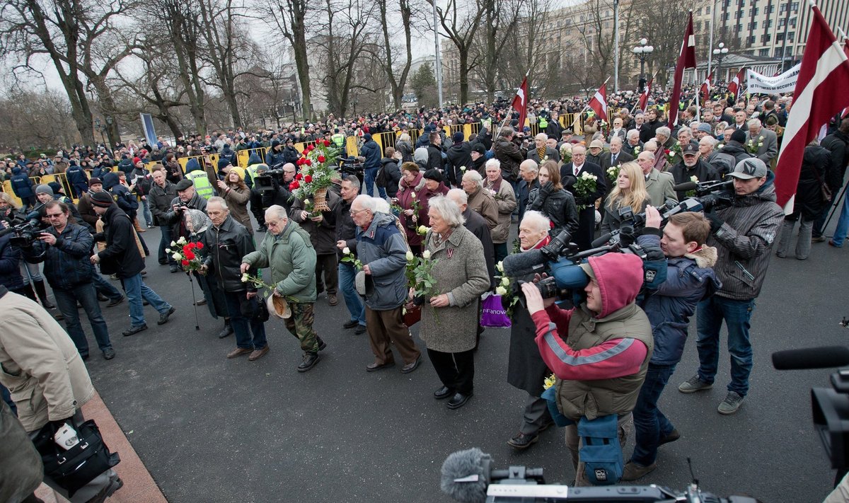 Latvių SS legiono veteranų eitynės Rygoje