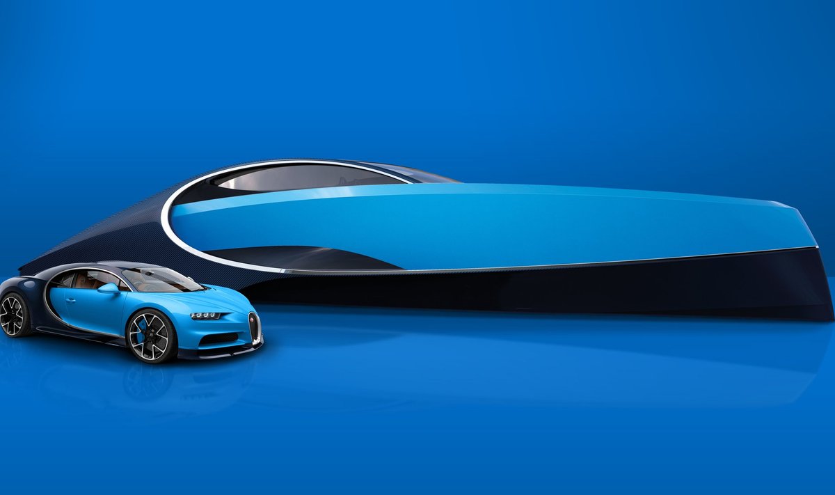 "Bugatti Chiron" šalia "Bugatti Niniette 66"
