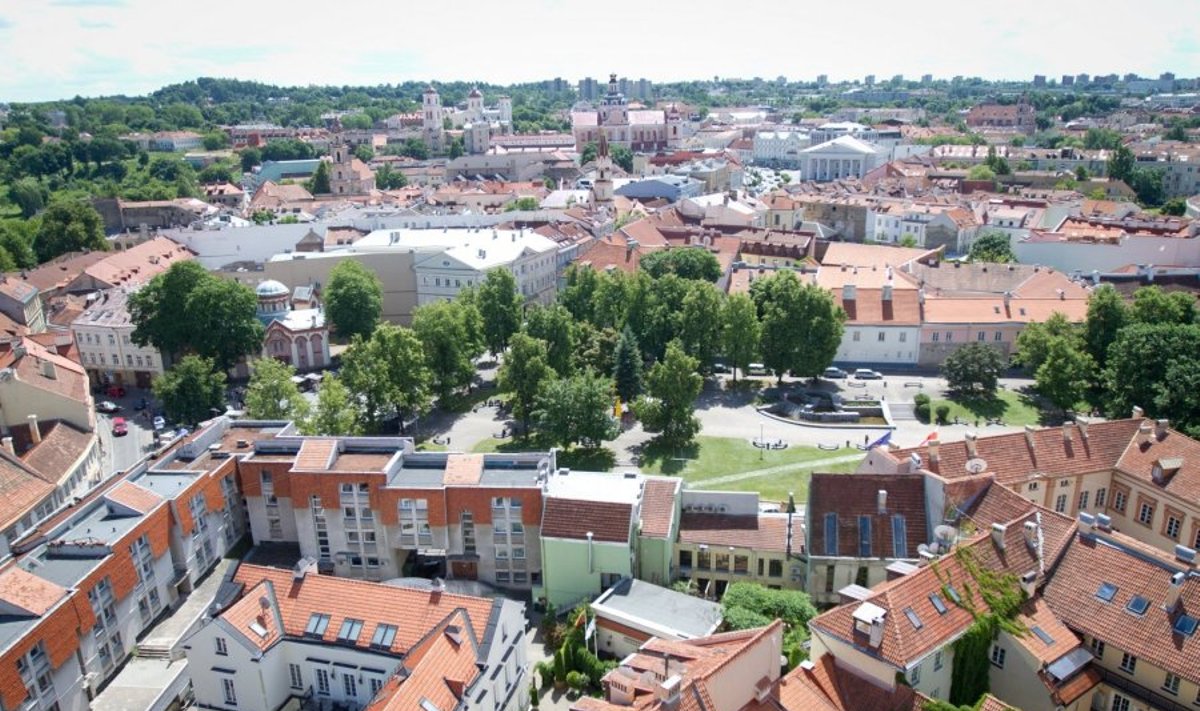 Vilnius nuo VU varpinės bokšto