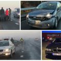 Reidas Klaipėdoje: pasiteisinimai atėmė žadą, automobiliai dužo ant tiltų