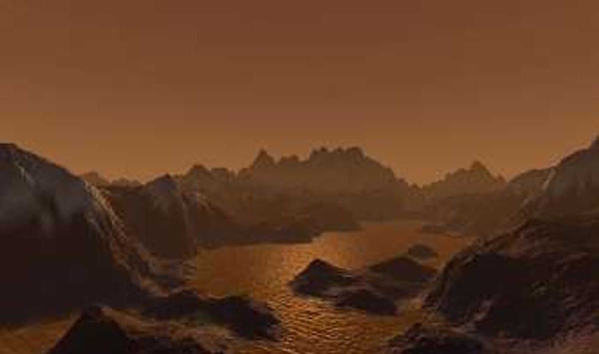 Поверхность Титана глазами художника. Изображение с сайта jpl.nasa.gov