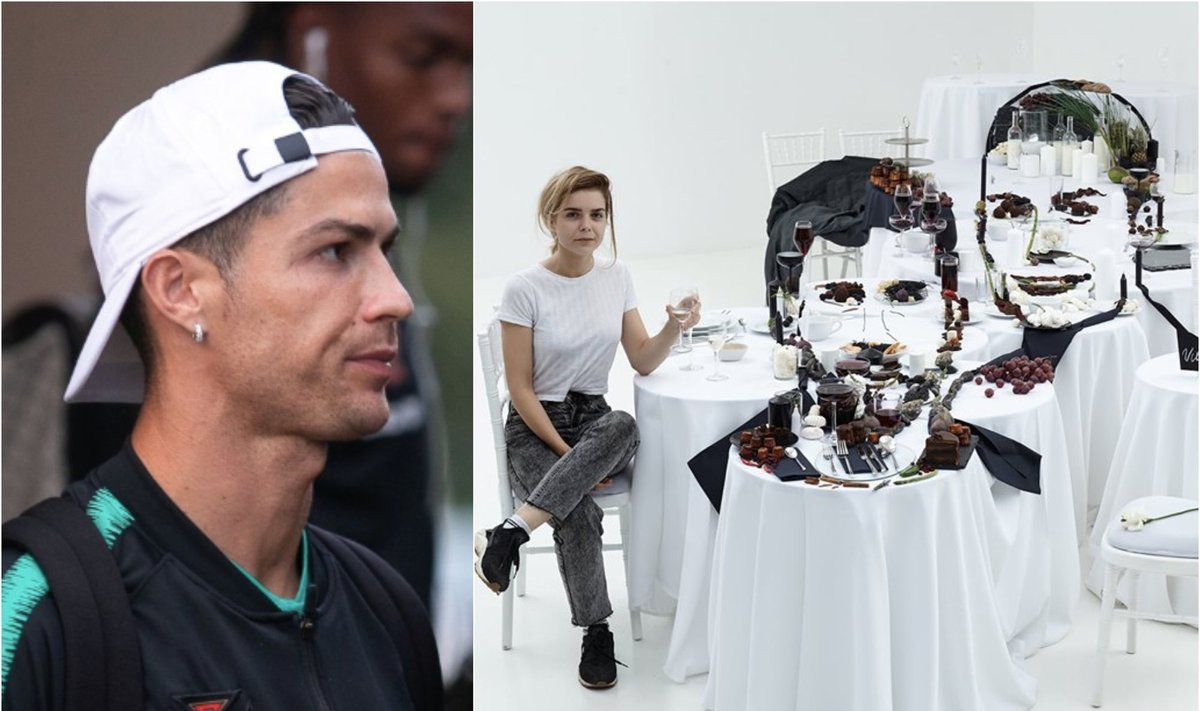 Cristiano Ronaldo ir Jolitos Vaitkutės instaliacija / Foto: DELFI, asm. archyvo