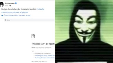 „Anonymous“ nesustabdomi: nulaužė Rusijos saugumo tarnybos puslapį