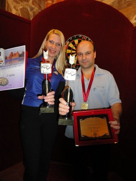 Pasaulio smiginio reitingo turnyrą Trakų pilyje laimėjo A.Čiplys ir E.Bagdonavičienė