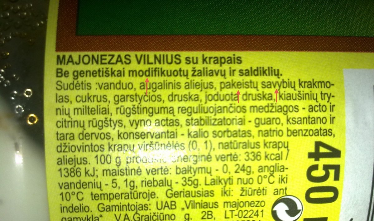 Majonezas Vilnius, DELFI skaitytojo nuotr.