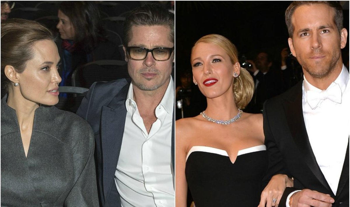Angelina Jolie, Bradas Pittas ir Ryanas Reynoldsas, Blake Lively