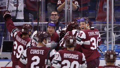 Latvijos rinktinė įsirašė antrą pergalę pasaulio ledo ritulio čempionate
