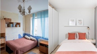 Interjero dizainerė atnaujino virš 40 metų skaičiuojantį senjorės miegamąjį: įvertinkite pokyčius