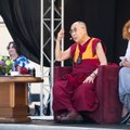 Dalai Lama plants tree in Vilnius to mark Lithuania's centenary