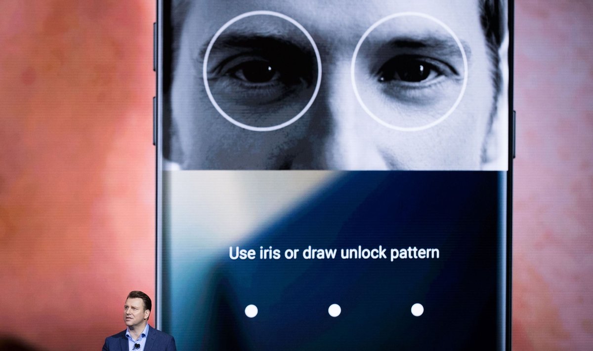 Biometrinė autentifikavimo sistema telefone "Samsung Galaxy Note 7"