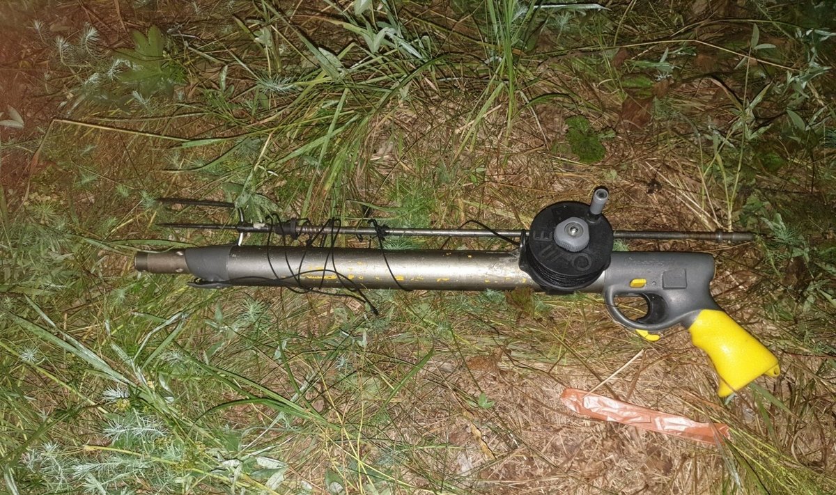 Konfiskuotas povandeninės žūklės šautuvas