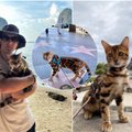 Su katinu Riku keliaujantis Tautvydas traukia aplinkinių žvilgsnius: stebisi, kad jis eina su pavadėliu, skrenda lėktuvu