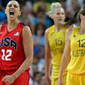 Olimpinio moterų krepšinio turnyro finale - JAV ir Prancūzijos rinktinės
