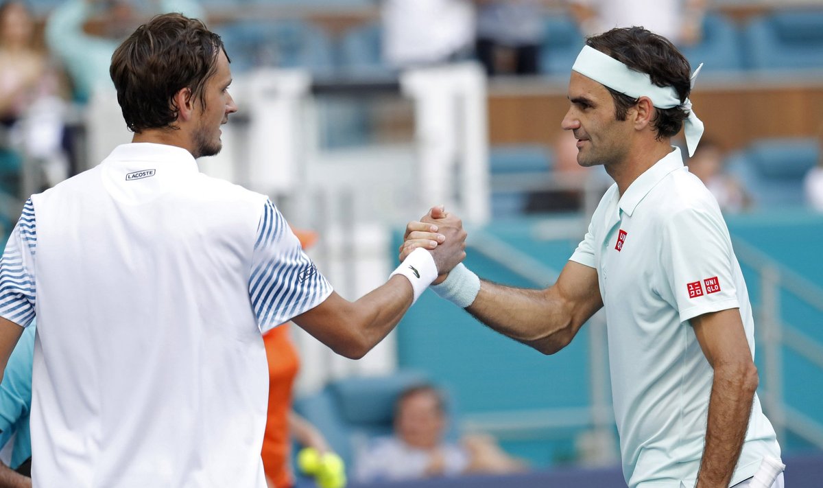 Rogeris Federeris (dešinėje), Danilas Medvedevas