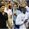 R. Federeris smūgiu tarp kojų „US Open“ turnyre pribloškė ir varžovą, ir M. Jordaną