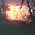 Vaizdo įraše užfiksuota, kaip Rusijos paleista raketa pataikė į Liberijai priklausantį civilinį laivą