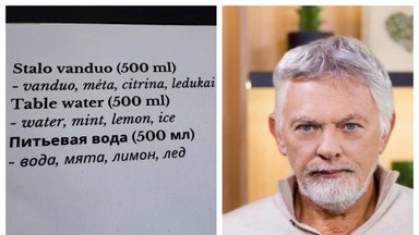 Lietuviškoje užeigoje išvydus puslitrio vandens kainą Jurkevičiui užgniaužė kvapą: man netinka du dalykai